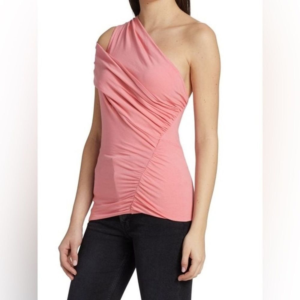 IRO Billin One Shoulder Top Pink women’s Size small‎ Brand New! Msrp $195